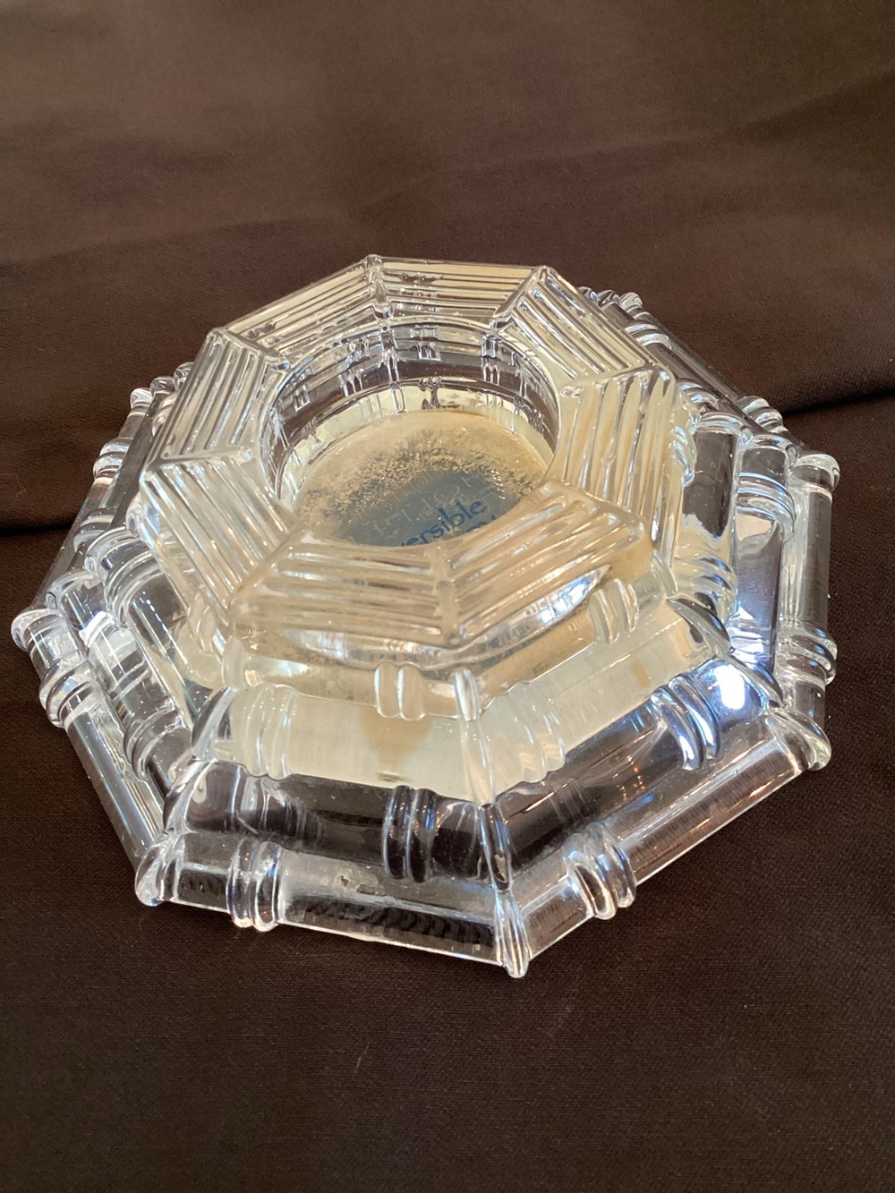 Vintage St. George Crystal 24% Lead Crystal Candleholder Made in USA 1980s-90s - Picture 10 of 15